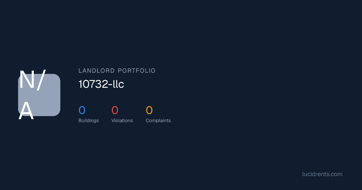 10732 LLC: 1 Building, 0 Issues | NYC | Lucid Rents